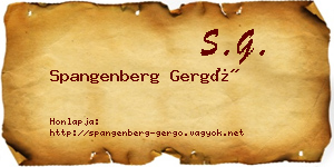 Spangenberg Gergő névjegykártya